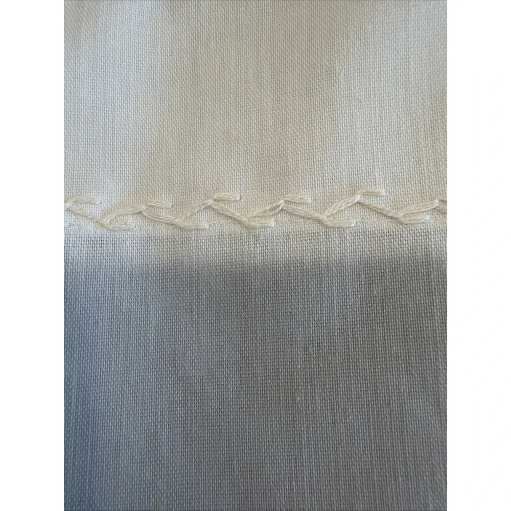 Set Of‎ 2 Pillow Covers Vtg Thomaston Crochet Lace Edge White Vintage 32
